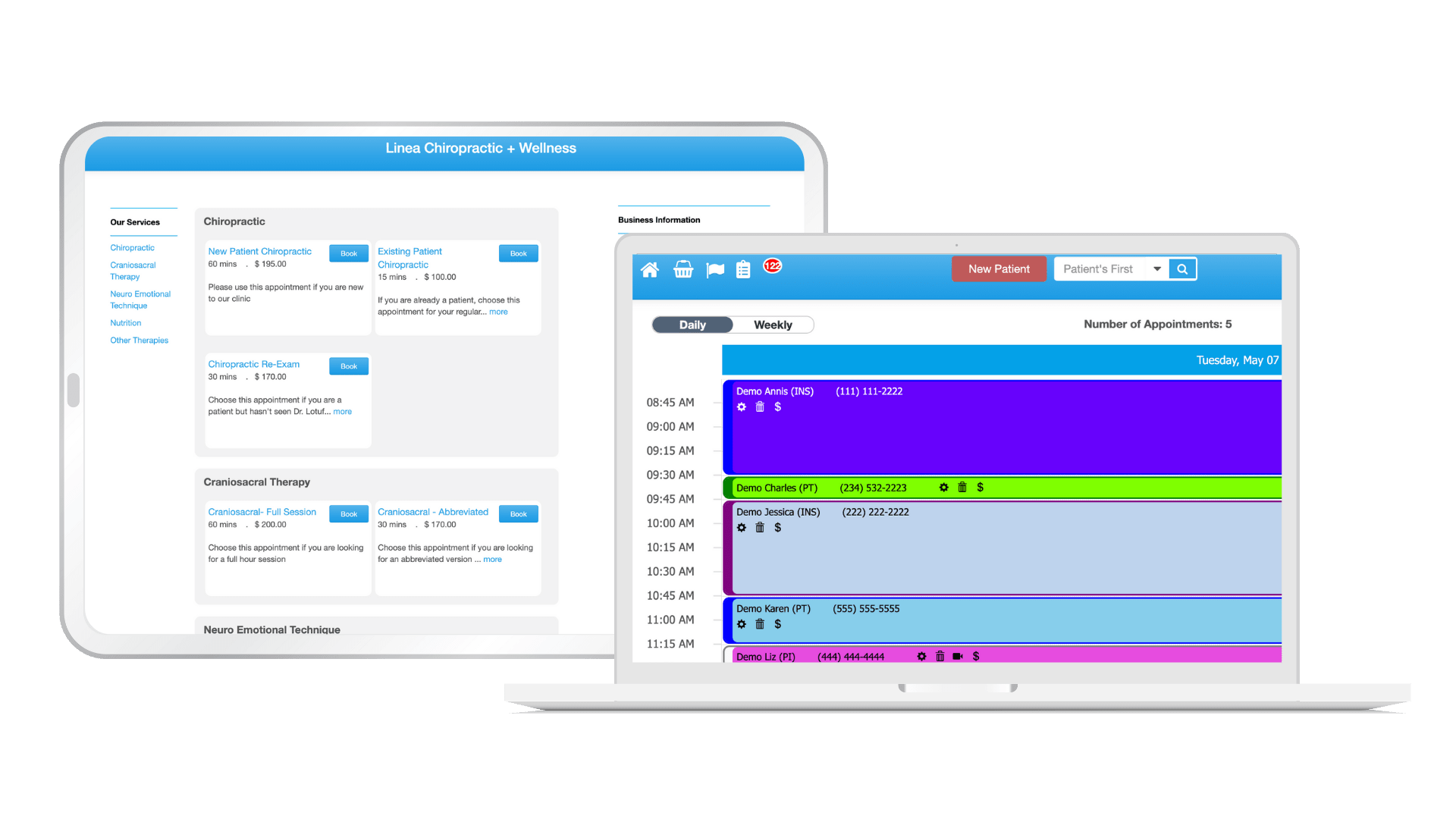 24 by 7 Online Booking with zHealth Chiro Schedulign Software